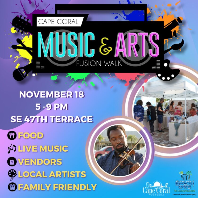 Cape Coral music and arts fusion walk to take place Saturday News, Sports, Jobs